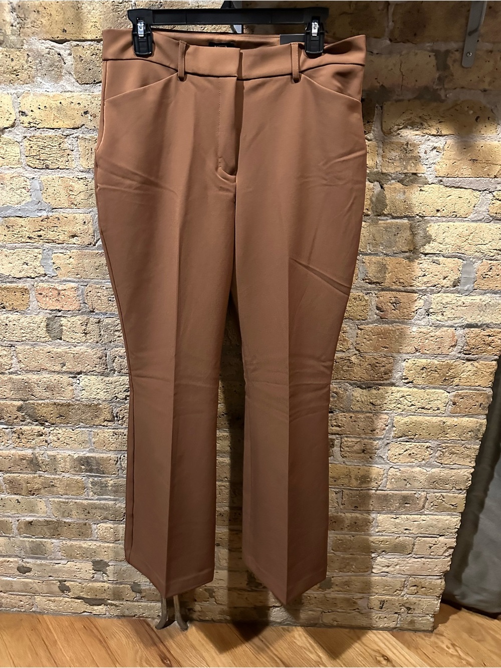 NEW Express Editor Mid Rise Flare in Walnut Size 10 Regular - Picture 7 of 9